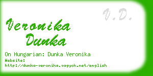 veronika dunka business card